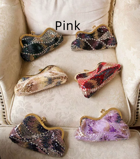 Pearl-wave Saddle Bag With Sequins Chic Clutch And Crossbody Design
