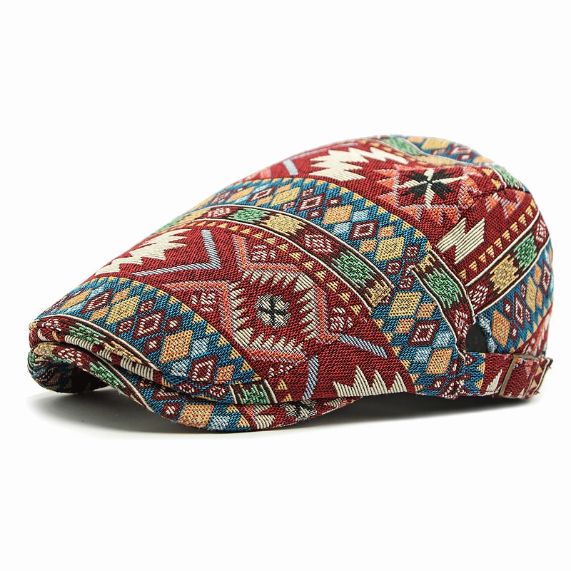 Ethnic-style Personalized Jacquard Cap Casual Newsboy Cap