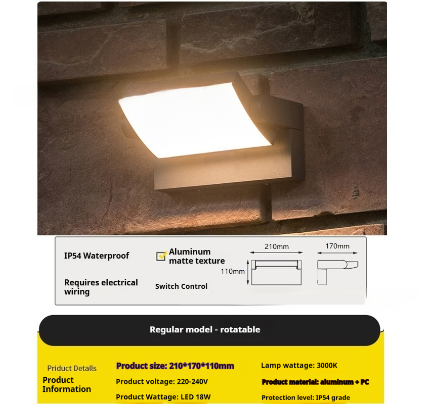 Led Outdoor Balcony Wall Light