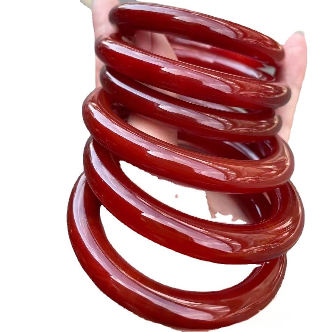 Red Agate Beaded Bracelet