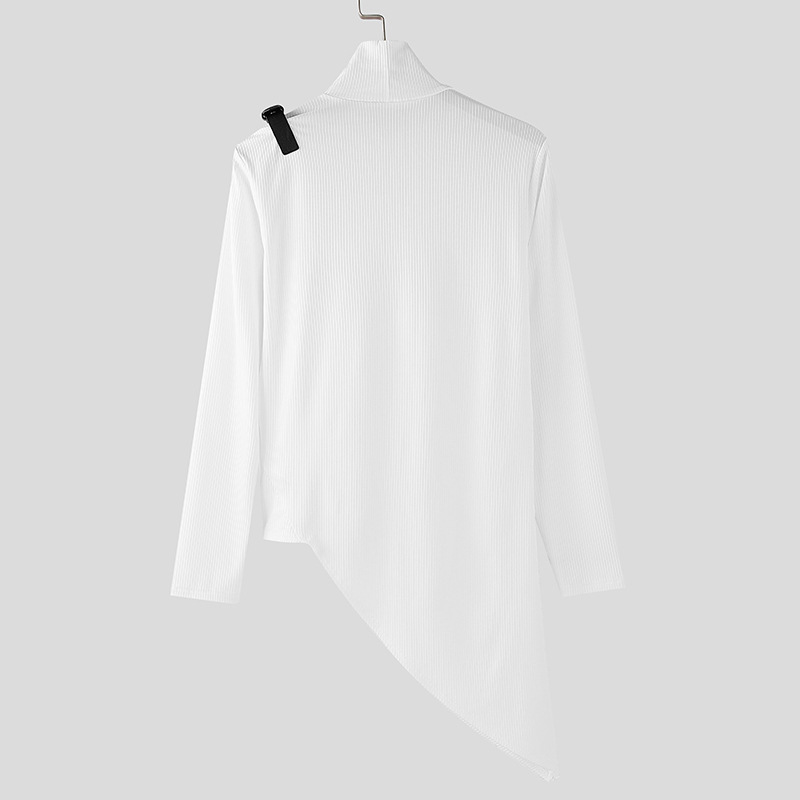 Camiseta Masculina Esportiva de Manga Longa com Gola Alta