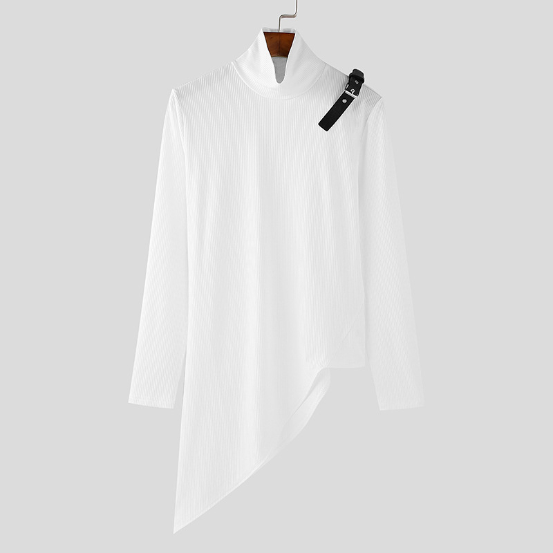 Camiseta Masculina Esportiva de Manga Longa com Gola Alta