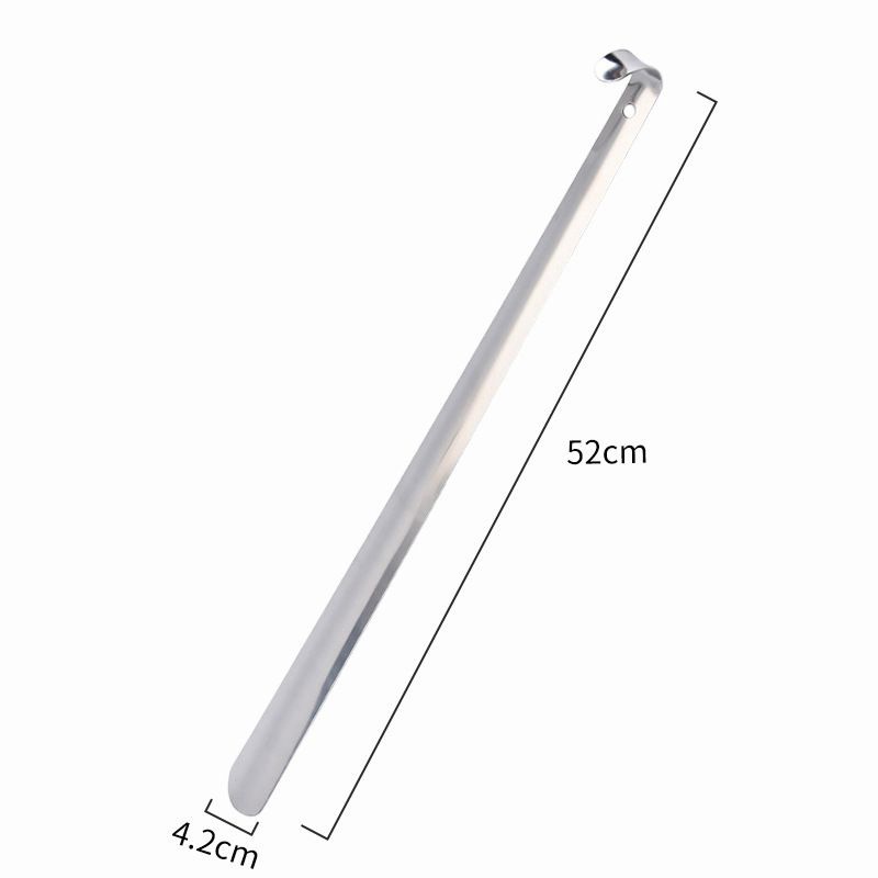 Stainless Steel Metal Shoehorn With An Extended Handle