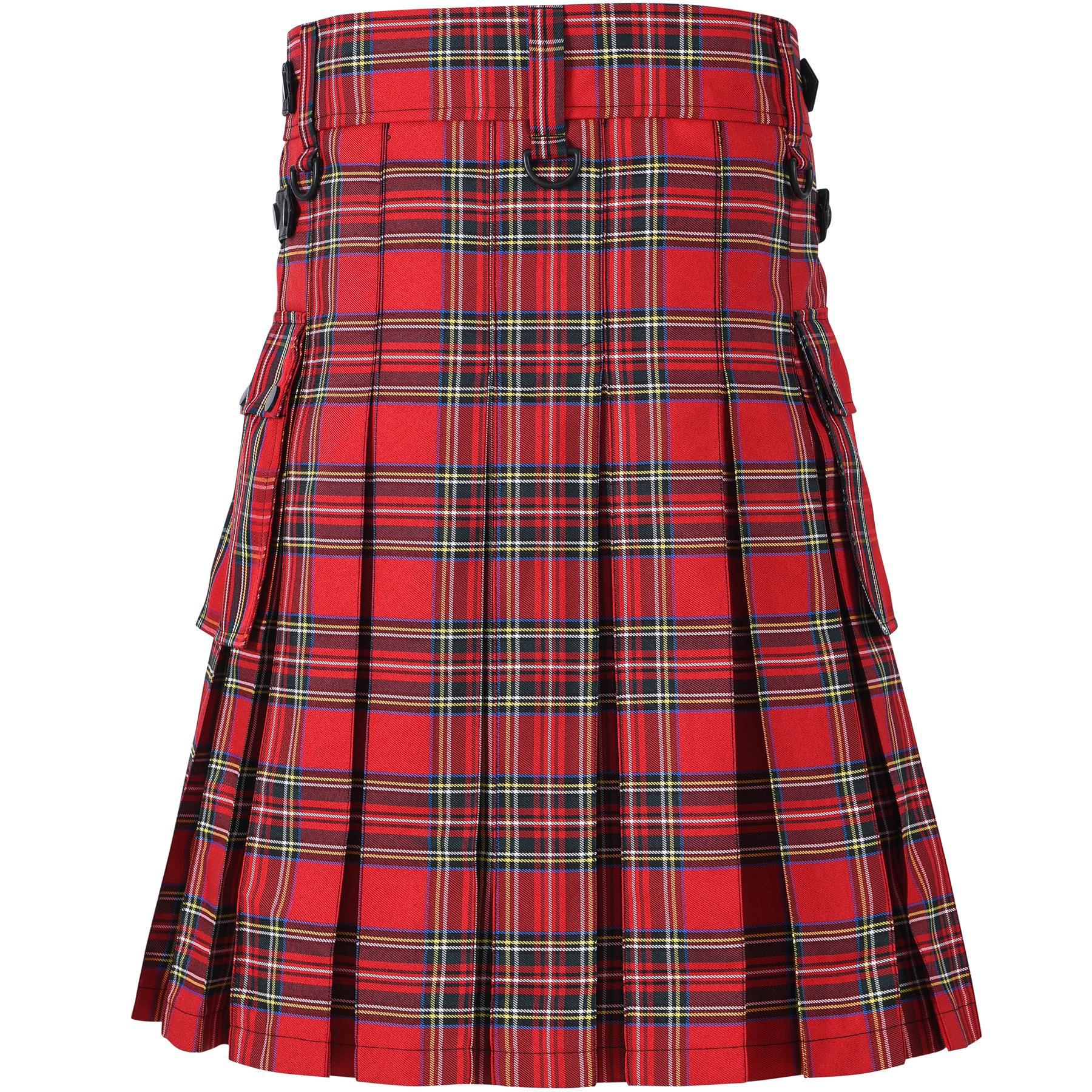 Kilt Masculino Escocês Xadrez Plissado