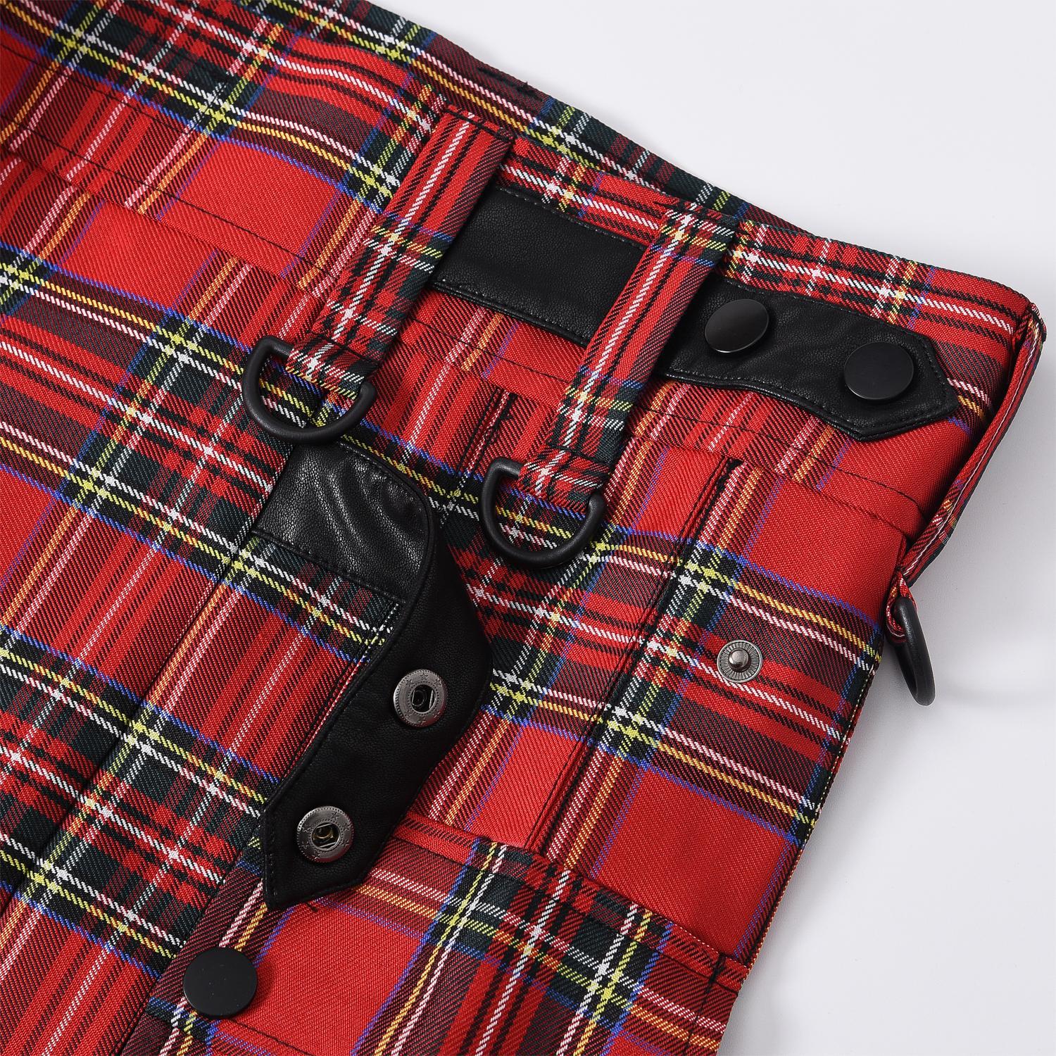 Kilt Masculino Escocês Xadrez Plissado