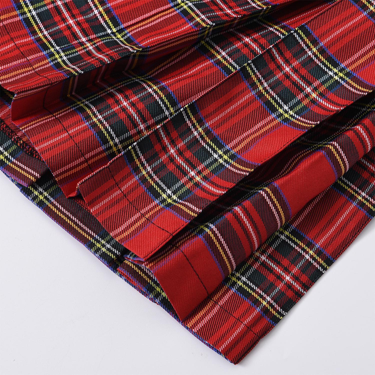 Kilt Masculino Escocês Xadrez Plissado