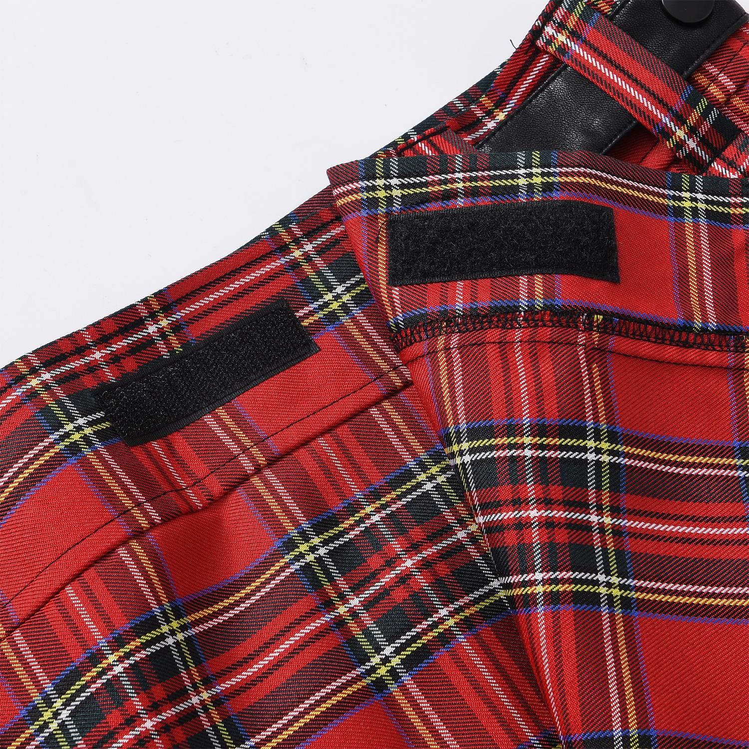 Kilt Masculino Escocês Xadrez Plissado