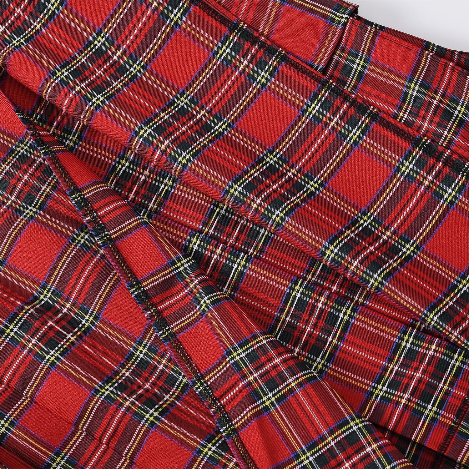 Kilt Masculino Escocês Xadrez Plissado