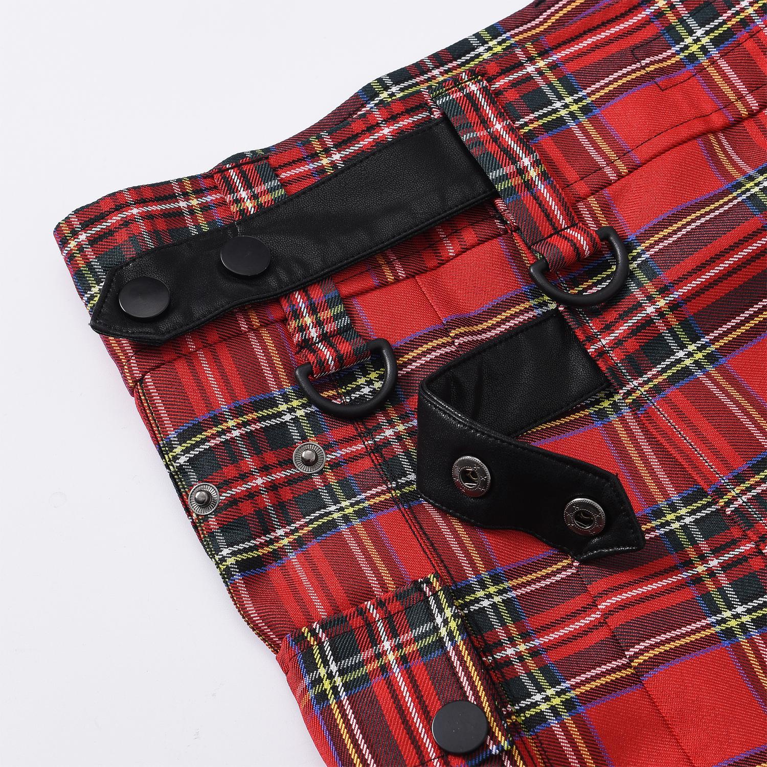 Kilt Masculino Escocês Xadrez Plissado