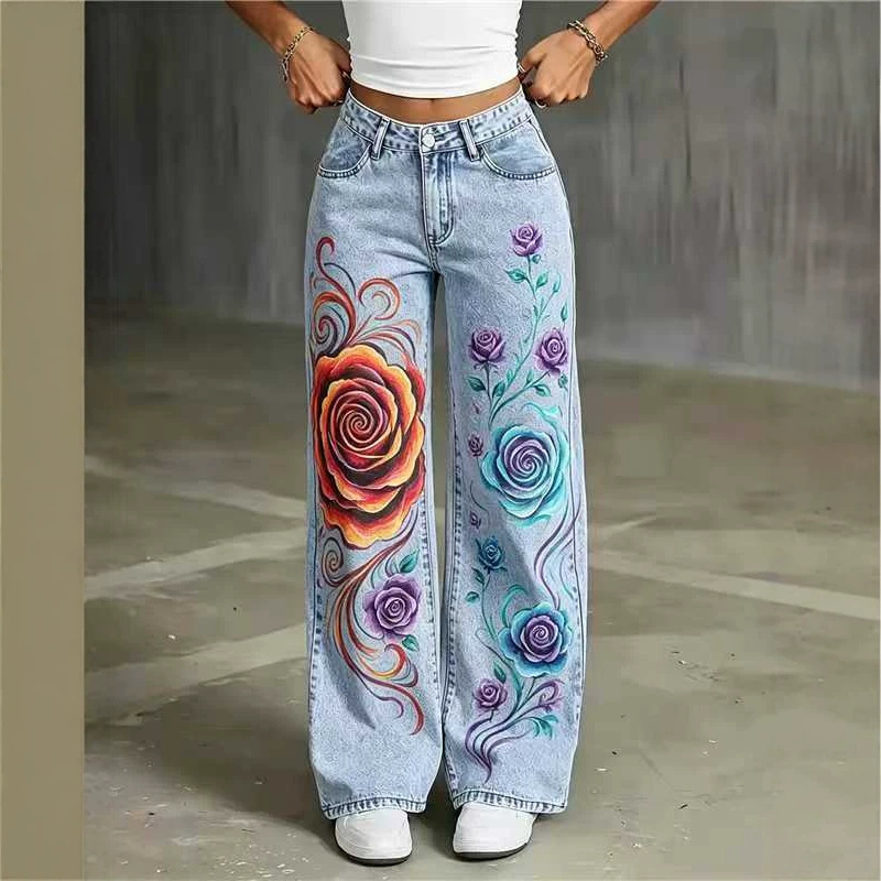 Women's Straight-Leg Denim Jeans – Detail View