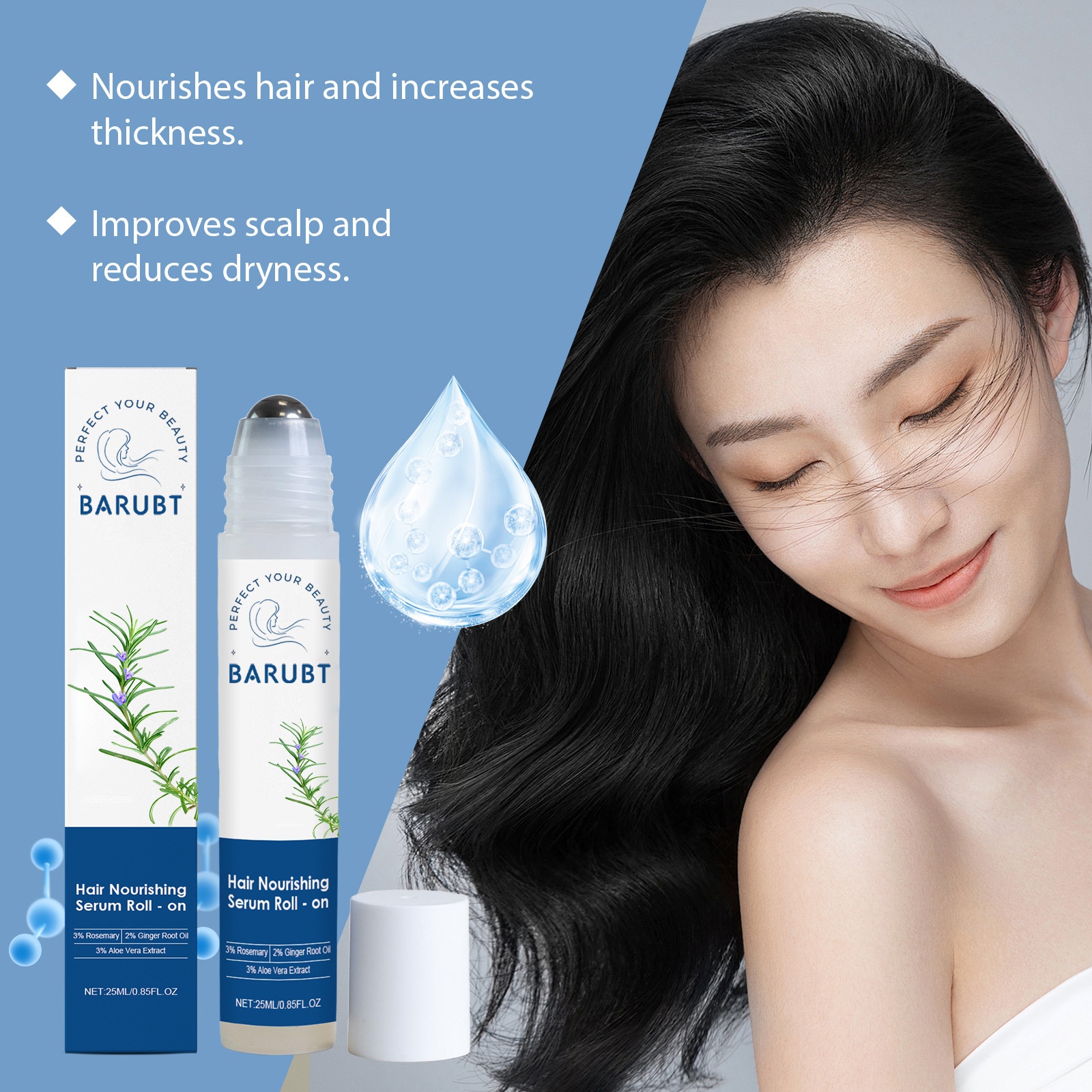 Hair Growth Roller Ball Essence – Before & After