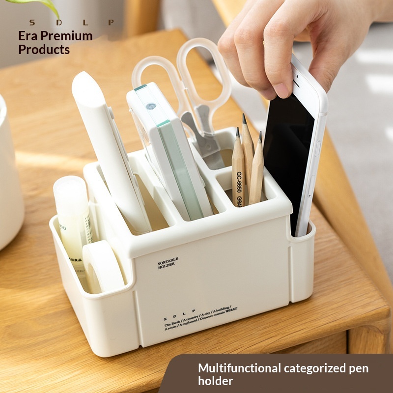 Plastic Pen Holder And Stationery Sorting Storage Box