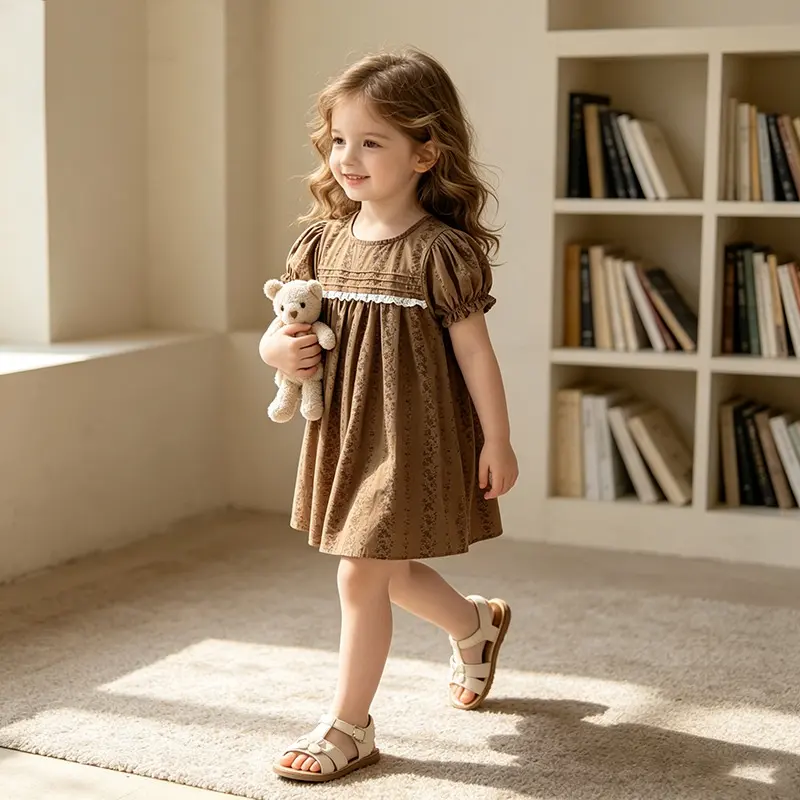 Girls Mori-style Floral Dress