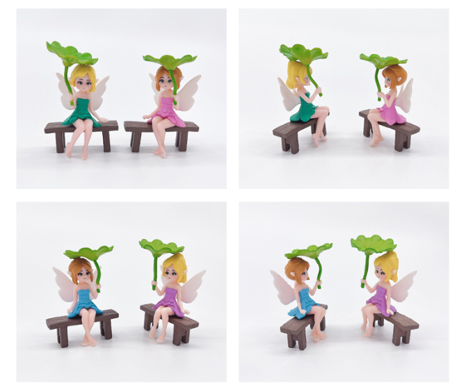 Lotus Leaf Elf Girl Plush Doll Car Ornament 2