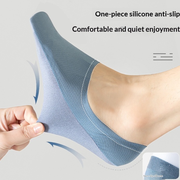 Mesh Low-cut Invisible Socks For Men's Short Socks