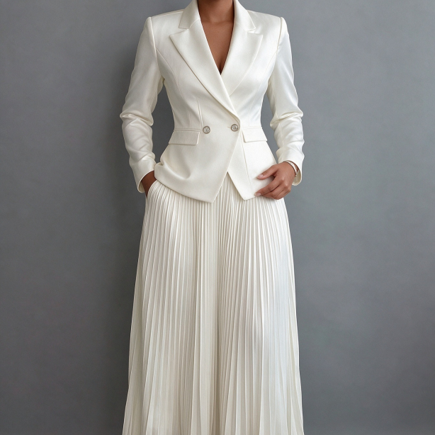 Women's Suit Printed Dress For Casual Wear