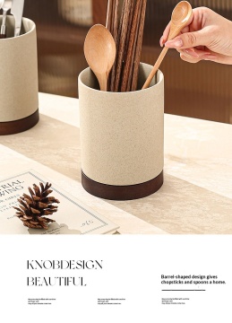 High-end Ceramic Chopstick Holder Household Kitchen Cutlery Container