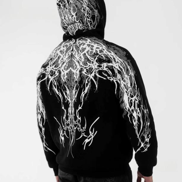 Noctilucent 3D Digital Print Street Motorcycle Top