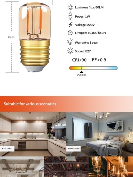 T28 Tube Bubble LED Filament Bulb