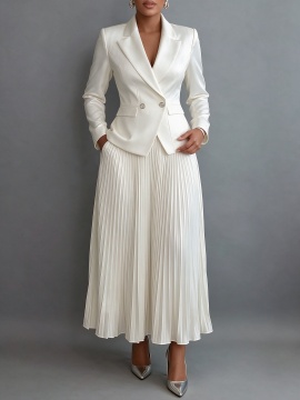 Women's Suit Printed Dress For Casual Wear