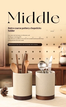 High-end Ceramic Chopstick Holder Household Kitchen Cutlery Container