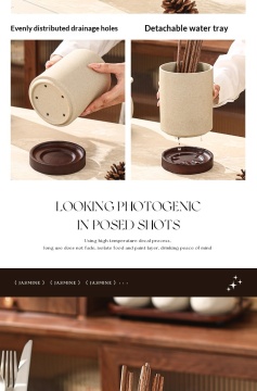 High-end Ceramic Chopstick Holder Household Kitchen Cutlery Container