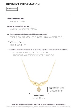 Silver Light-Luxury Angel Wings Necklace Under The Banyan Tree