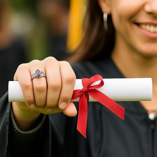 Birthstone Graduation Commemorative Accessories Women's College Ring