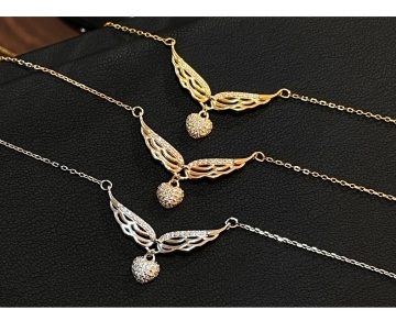 Silver Light-Luxury Angel Wings Necklace Under The Banyan Tree