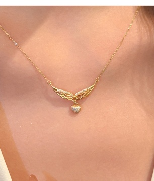 Silver Light-Luxury Angel Wings Necklace Under The Banyan Tree