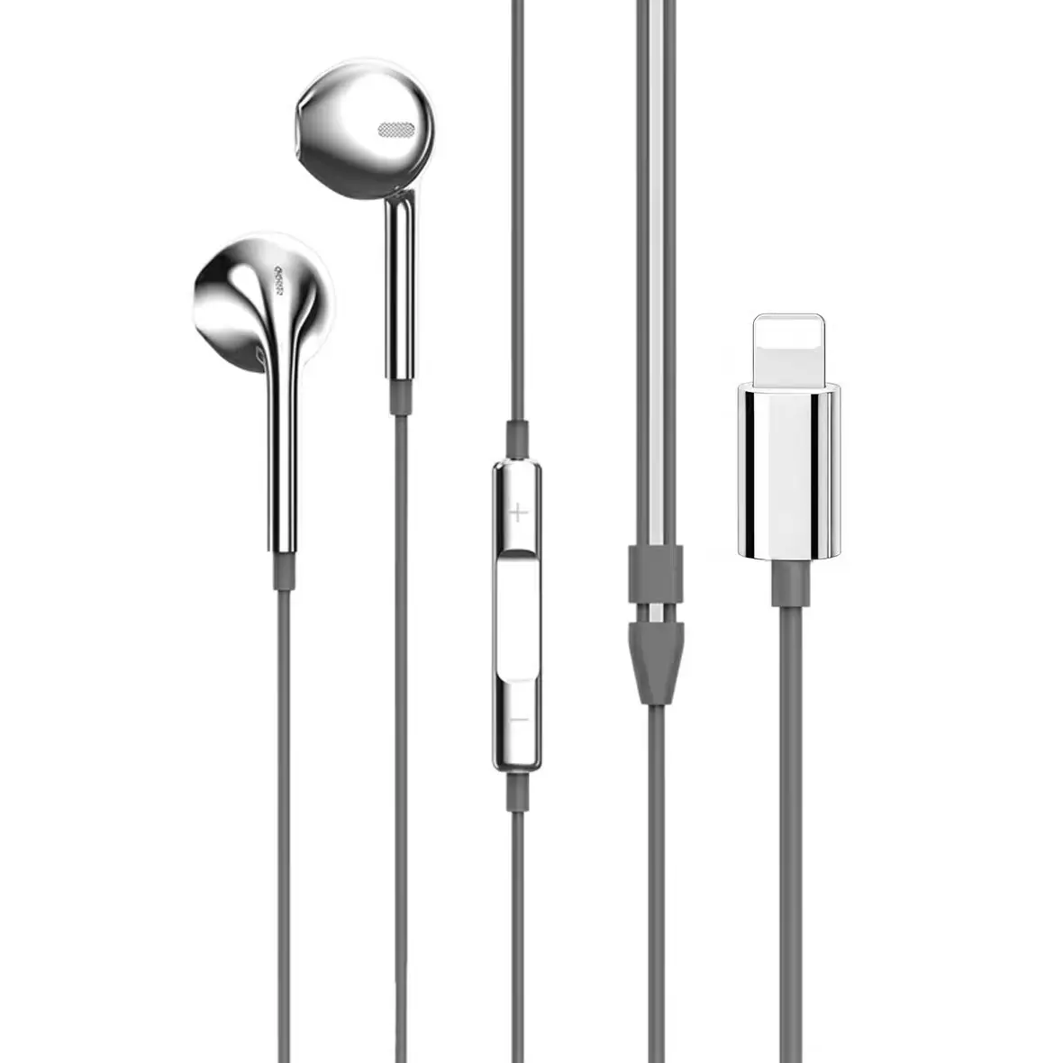 Silver Wired Headphones Retro Headphones