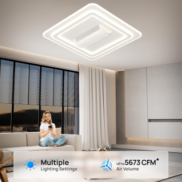 Leafless Fan Light With App-controlled Remote And Stepless Dimming