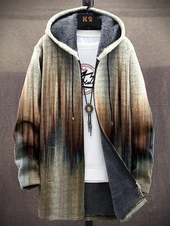 Fashion Digital Printing Fleece Padded Coat Jacket
