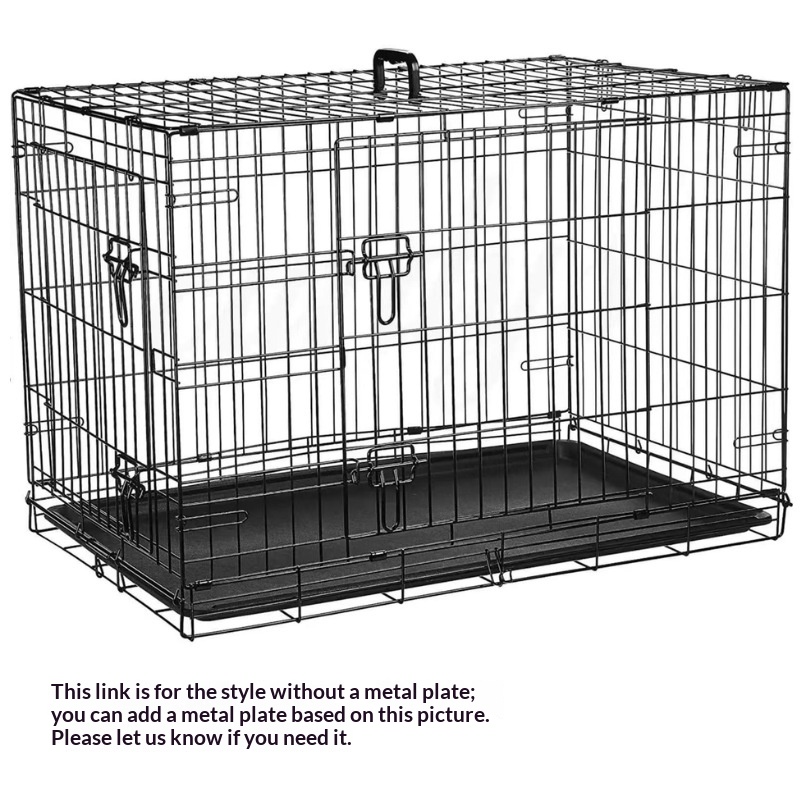 Foldable Dog Crate With Thick Wire Mesh