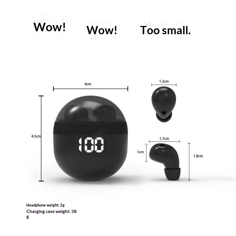 New Bluetooth In-ear Digital-display Wireless Earbuds With Ultra-long Battery Life 5