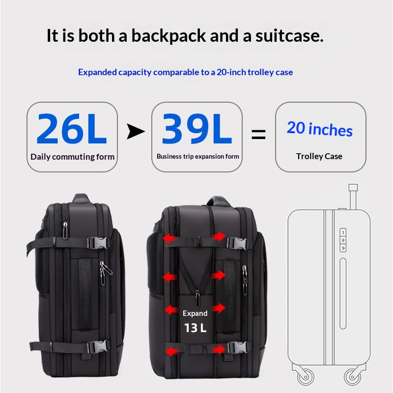 Expandable Travel And Business Laptop Backpack
