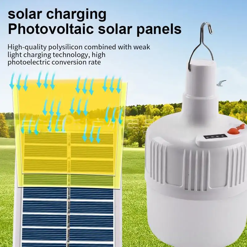 Household LED Portable Split Type Emergency Solar Powered Charging Light