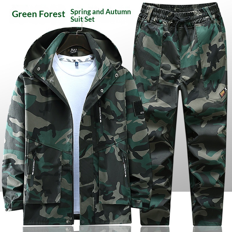Mens Windproof Outdoor Mountaineering Jacket Set