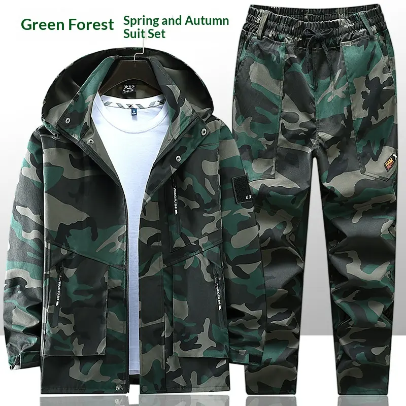 Mens Windproof Outdoor Mountaineering Jacket Set