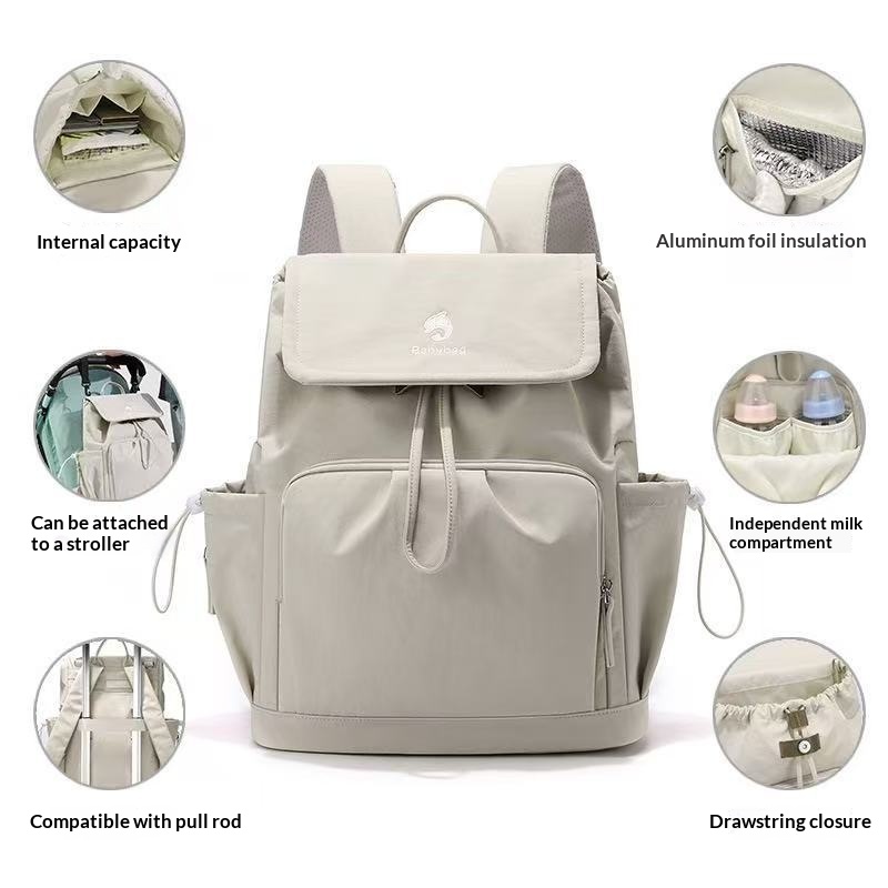 Large-capacity Mommy Bag Backpack Multi-functional Waterproof