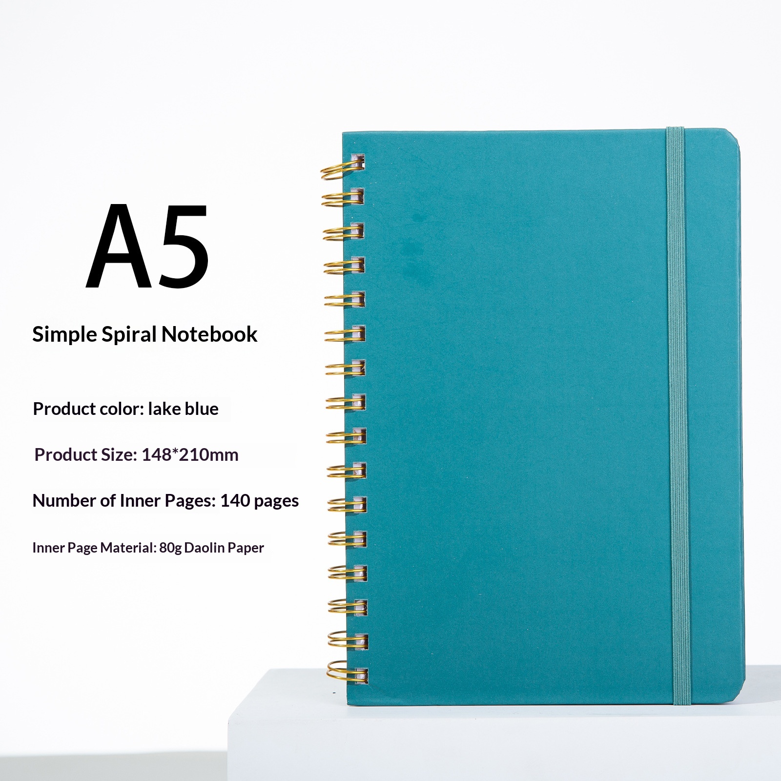 Wire-bound Spiral Notebook With A Strap 2