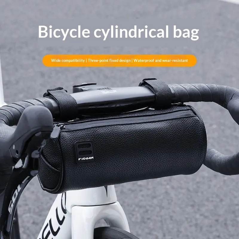 Large-Capacity Waterproof PU Leather Bicycle Bag