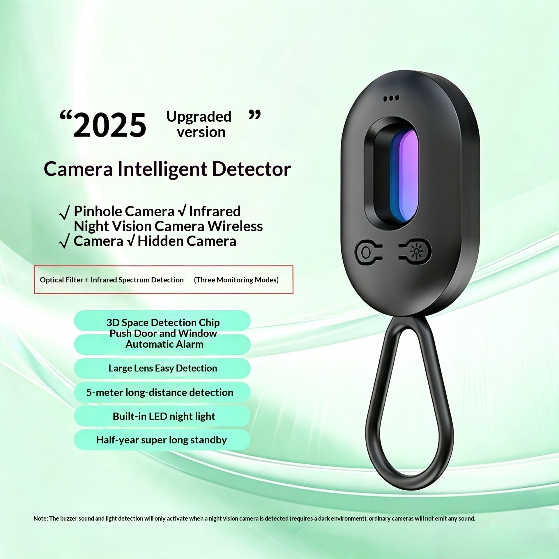 Smart Detector Hotel Camera Detection Alarm Infrared Detection Gadget image 2