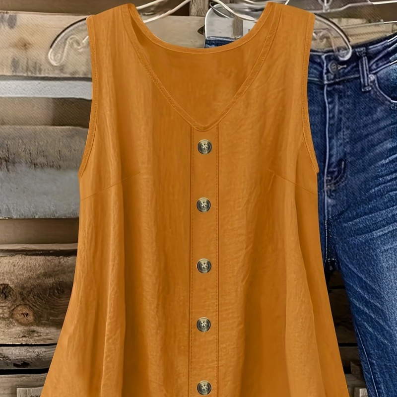 Elegant And Stylish With Button Detailing Plus-size Womens Clothing