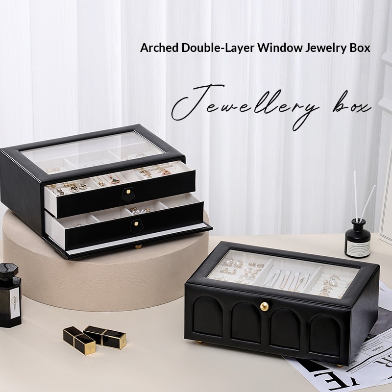Three-Tier Jewelry Large-Capacity Jewelry Organizer Multi-Functional Accessory Box
