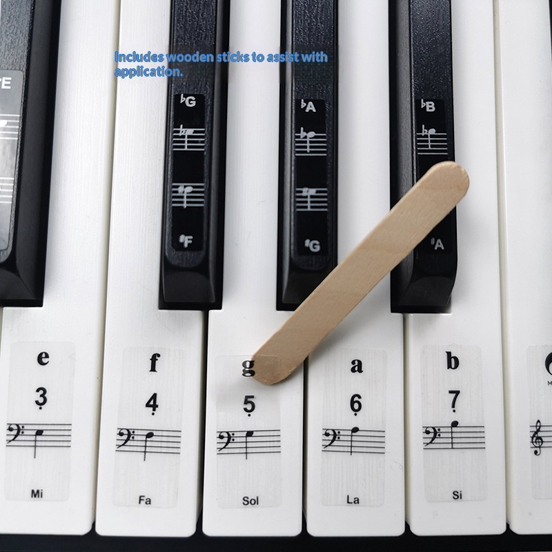 Self-Study Stickers For Piano Staff Notation Numbered Musical Notation Scales And Notes 4