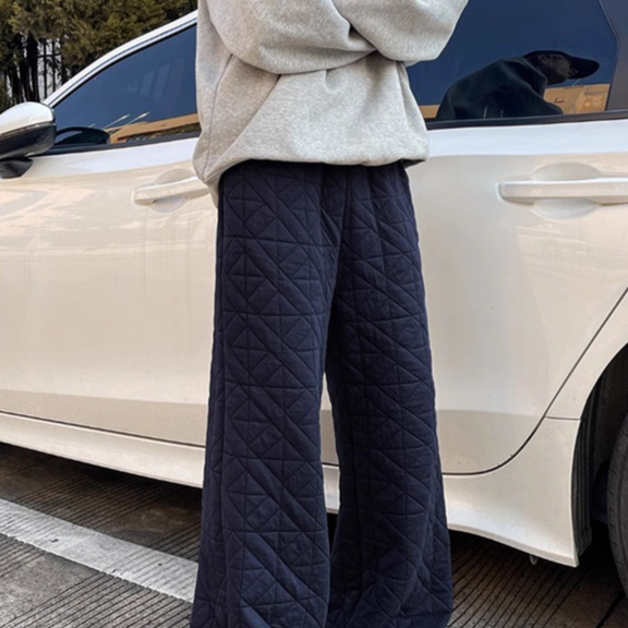 Loose-fit, Figure-flattering Drawstring Wide-leg Casual Pants