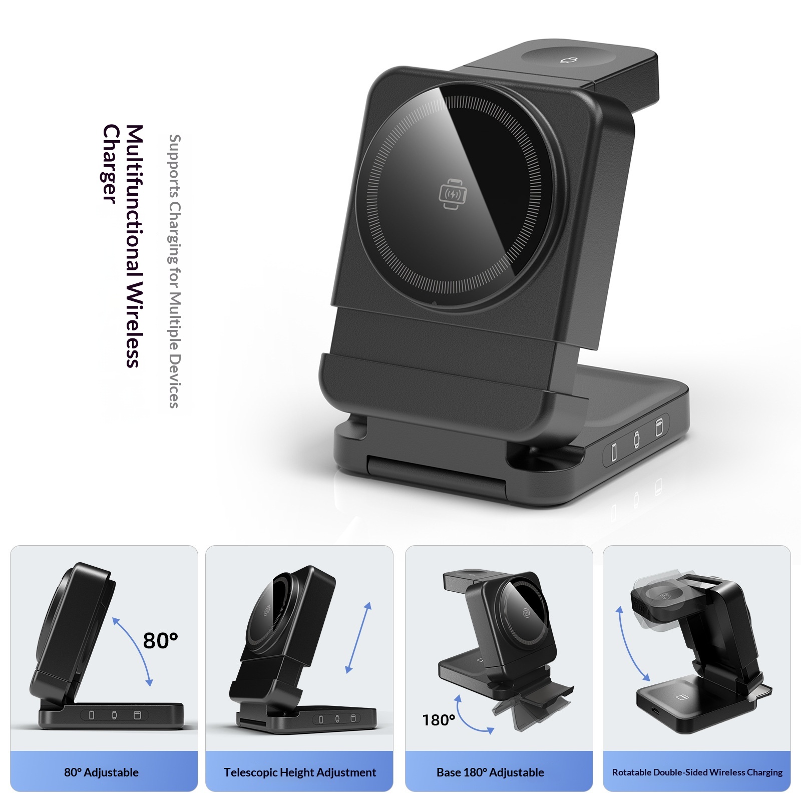 Cargador Inalámbrico Magnético 25W 3 en 1 con Soporte — miniatura 6