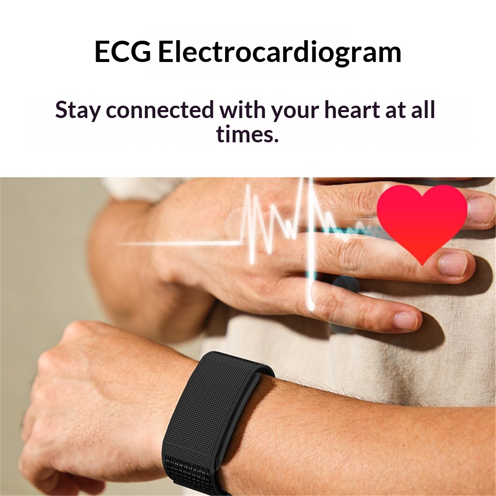Screen-Free Bracelet ECG ECG Heart Rate Blood Oxygen Body Temperature Measurement Exercise 2