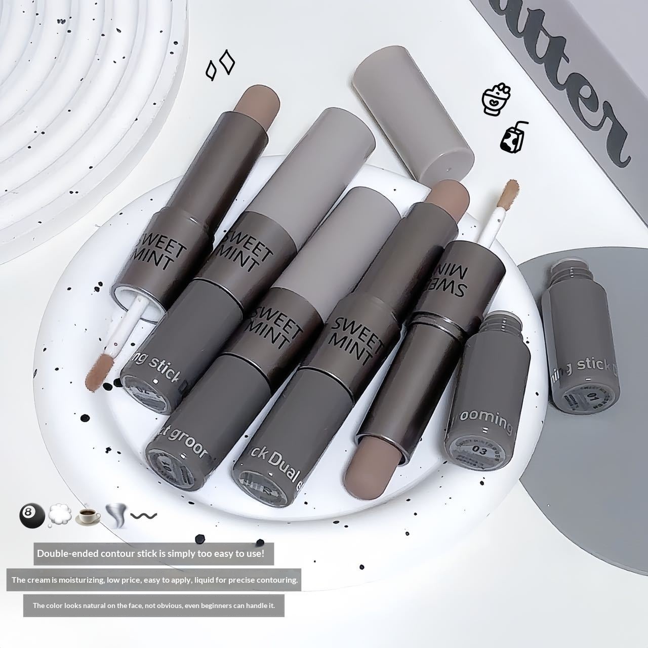 Dual-Effect Contour Stick Face Contouring And Nose Shadow Matte Finish Contour Stick 3